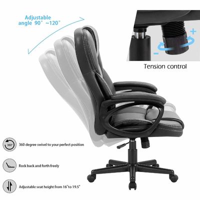Metal Type metal High Back Office Executive Chair Adjustable Managerial Home Desk Chair