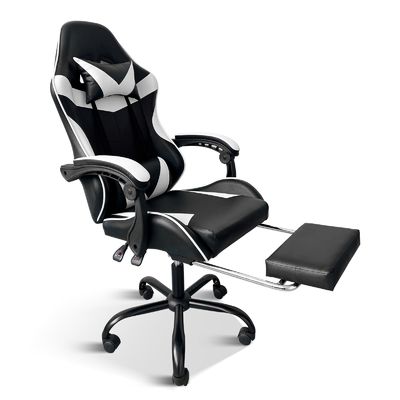 33 Pounds Fabric Ergonomic Computer Gaming Chair with Footrest and Lumbar Support