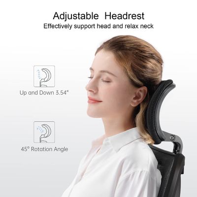 2D Armrest Lumbar Support Adjustable Headrest Swivel Tilt Office Chair for Big and Tall People