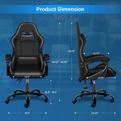 ALINUNU Gaming Room Computer Ergonomic Video Gaming Chair with Footrest and Lumbar Support