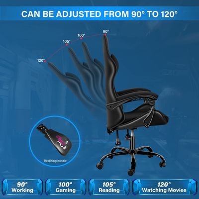 ALINUNU Gaming Room Computer Ergonomic Video Gaming Chair with Footrest and Lumbar Support
