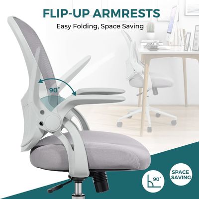 Mail packing Y Ergonomic Mesh Computer Desk Chair with Lumbar Support and Flip-up Arms