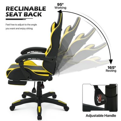 Mail Packing Customized Color Computer Gaming Chair with Headrest and Lumbar Support