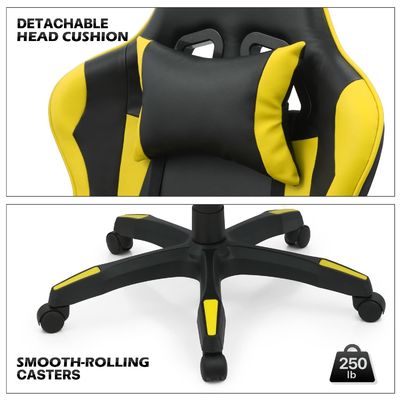 Mail Packing Customized Color Computer Gaming Chair with Headrest and Lumbar Support