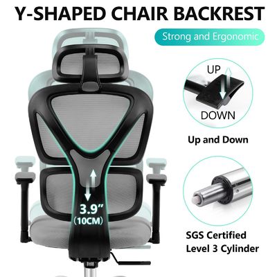 Comfy High Back Ergonomic Office Chair with 3 Gas Lift and Breathable Mesh