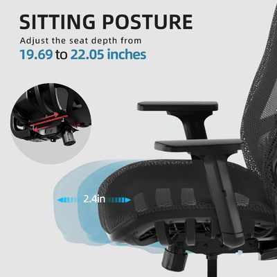3 Gas Lift Ergonomic High Back Office Chair with Dynamic Seat Design Style Modern