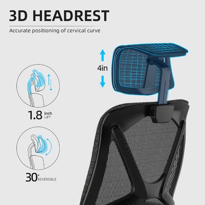 3 Gas Lift Ergonomic High Back Office Chair with Dynamic Seat Design Style Modern