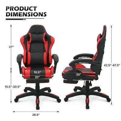 ALINUNU Ergonomic Fabric Computer Gaming Chair with Headrest and Lumbar Adjustable