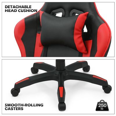 ALINUNU Ergonomic Fabric Computer Gaming Chair with Headrest and Lumbar Adjustable