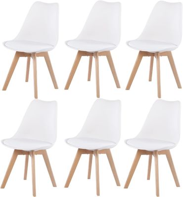 40'HQ Living Room Chairs with PU Cushion 1488pcs Prices Nordic Wooden Tulip Dining Chair