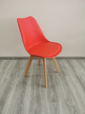 40'HQ Living Room Chairs with PU Cushion 1488pcs Prices Nordic Wooden Tulip Dining Chair