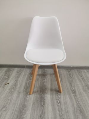 40'HQ Living Room Chairs with PU Cushion 1488pcs Prices Nordic Wooden Tulip Dining Chair