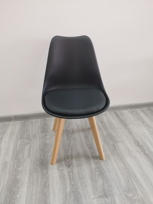 40'HQ Living Room Chairs with PU Cushion 1488pcs Prices Nordic Wooden Tulip Dining Chair