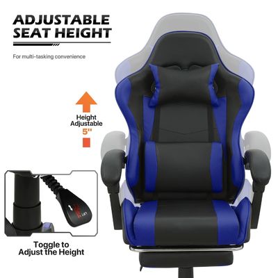 ALINUNU Customized Color Ergonomic Adjustable Gamer Chair with Headrest and Lumbar