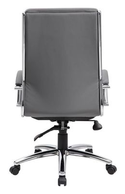Back Executive Swivel Office Desk Chair with Ribbed Puresoft Upholstery and Lumbar Support