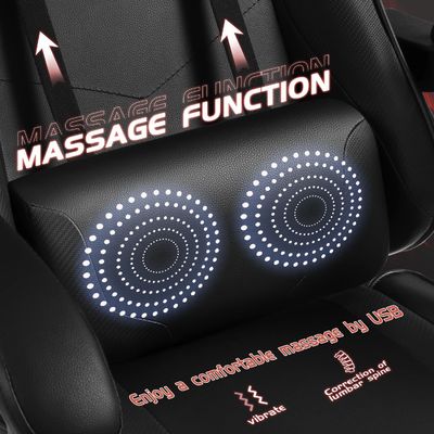Modern Style Ergonomic Computer Gaming Chair with Footrest and Massage Lumbar Support