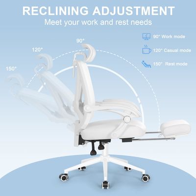 Executive High Back Office Chair with 360 Swivel and Adjustable 2D Lumbar Support