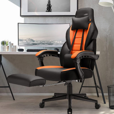 ALINUNU Racing Style Gaming Chair Office Computer Chair Gaming with Footrest and Headrest