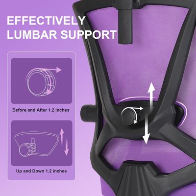 Acceptable OEM ODM High Back Office Chair with Adjustable 2D Lumbar Support and Footrest