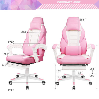s Favorite Racing Style Gaming Chair with Footrest and Headrest Item Weight 45 Pounds