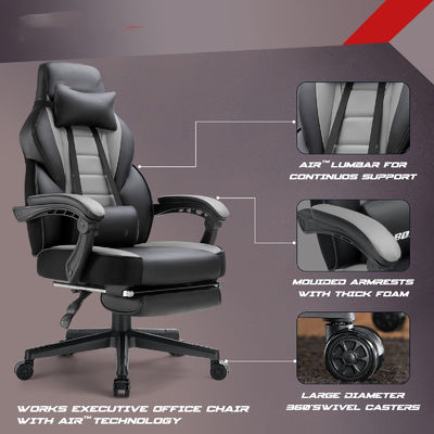 Modern Design Racing Style Gaming Chair with Footrest and Headrest Customized Color