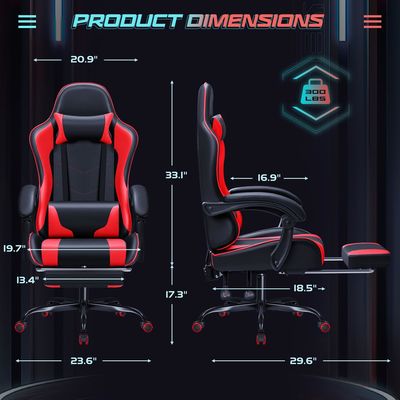 Modern Design ALINUNU Gaming Chair with Massage Lumbar Support and 360 Swivel Seat