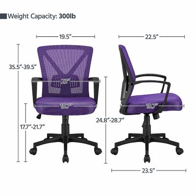 3 Gas Lift Ergonomic Office Chair with Customized Color and Adjustable Lumbar Support