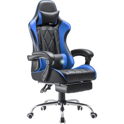 High Back Video Game Chair with Footrest and Massage Lumbar Support Customized Color