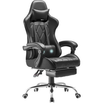 Computer Game Room Racing Gaming Chair with Footrest and Massage Lumbar Support High Back