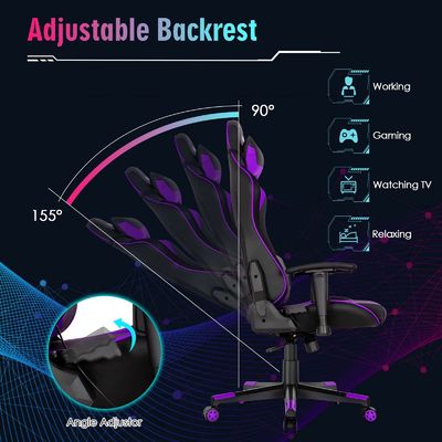 ALINUNU Racing Ergonomic Gaming Chair with Adjustable Lumbar Support and Sponge Padding