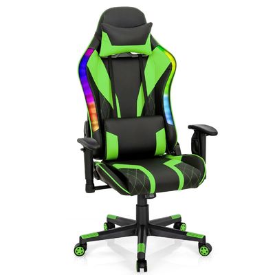 Comfortable Ergonomic RGB Gaming Chair with Adjustable Design and RGB LED Lights