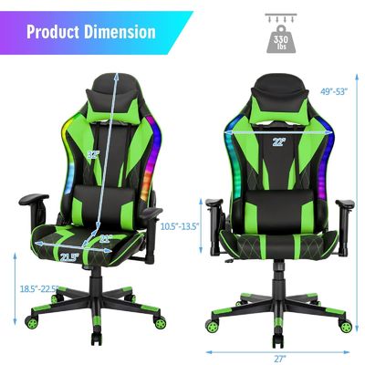 Comfortable Ergonomic RGB Gaming Chair with Adjustable Design and RGB LED Lights