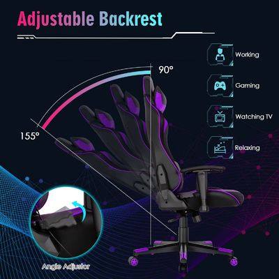 Upgrade Your Gaming Setup with ALINUNU Swivel Chair Modern Design and RGB LED Lights