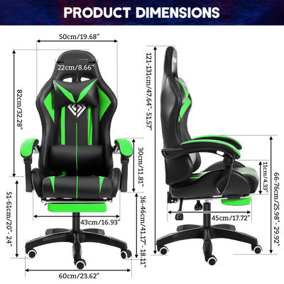Modern Design ALINUNU Ergonomic Computer Massage Gaming Chair with LED Lights and Footrest