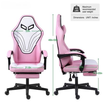 Modern Design Synthetic Leather Ergonomic Computer Gaming Chair with Footrest ALINUNU