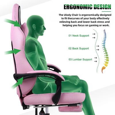 Modern Design Synthetic Leather Ergonomic Computer Gaming Chair with Footrest ALINUNU