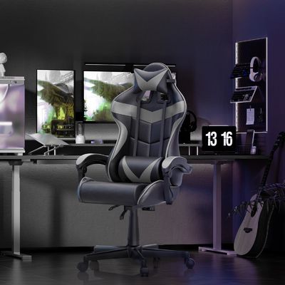 Metal Type Iron Ergonomic Gamer Chair with Massage and Adjustable Height