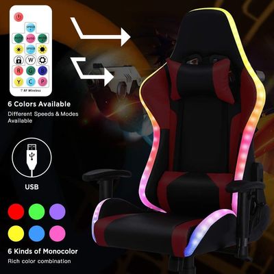 Modern Style ALINUNU RGB Gaming Chair with 360 Swivel Function and Massage Feature