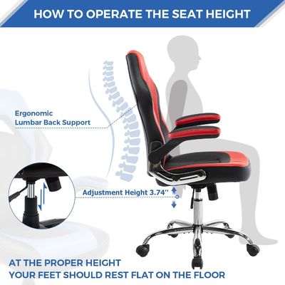 Swivel Style Customized Color Ergonomic Gaming Chair with Lumbar Support from ALINUNU