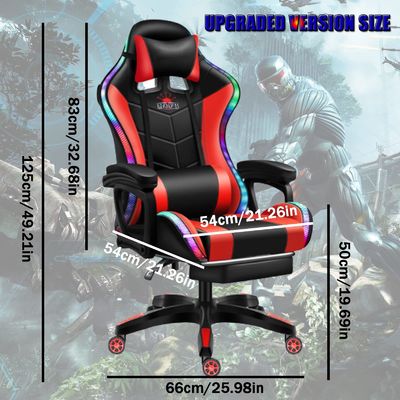 Upgrade Your Gaming Setup with ALINUNU PC Massage Gaming Chair featuring LED and Speakers