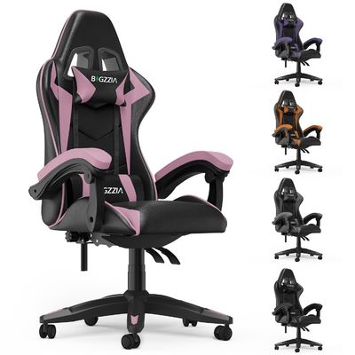 Adjustable Racing Gaming Chair with Headrest and Lumbar Support 15 Kilograms Item Weight