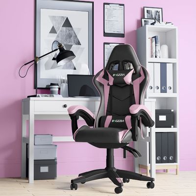 Adjustable Racing Gaming Chair with Headrest and Lumbar Support 15 Kilograms Item Weight