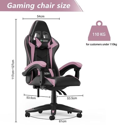 Adjustable Racing Gaming Chair with Headrest and Lumbar Support 15 Kilograms Item Weight