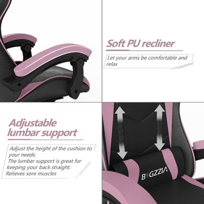 Adjustable Racing Gaming Chair with Headrest and Lumbar Support 15 Kilograms Item Weight