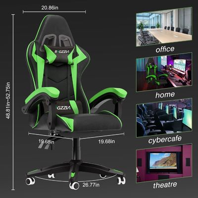 Customized Color Metal Type Iron Racing Gaming Chair with Headrest and Lumbar Support