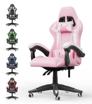 3 Gas Lift Reclining Video Game Chair with Headrest and Lumbar Support Comfortable