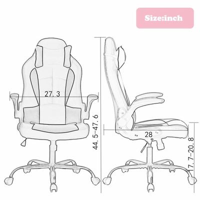 ALINUNU PC Racing Gaming Chair Swivel Chair Faux Leather Seat Material Type for Adults
