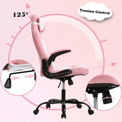ALINUNU PC Racing Gaming Chair Swivel Chair Faux Leather Seat Material Type for Adults