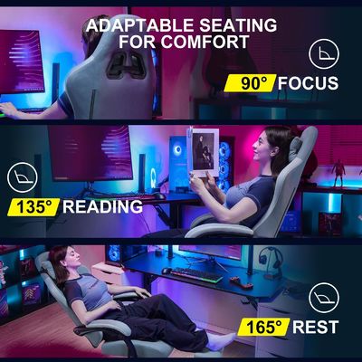 ALINUNU High Back Racing Gaming Chair with Adjustable Height and 360 Swivel Function