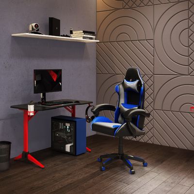 Adjustable Height Gaming Chair With Footrest Perfect for Intense Gaming Sessions